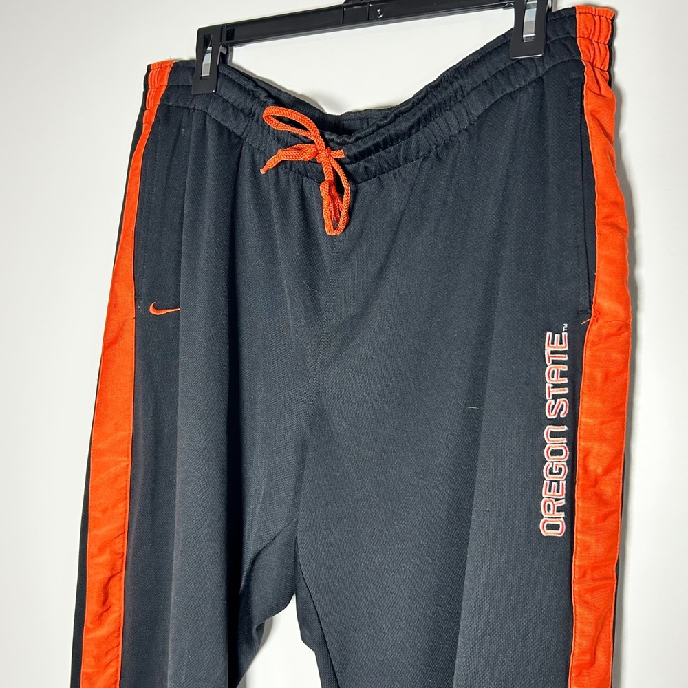 Nike Track Pants Mens XXL Black Orange Oregon State Beavers Athletic Side Stripe
